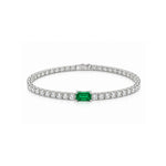 Emerald Centre Stone Tennis Bracelet