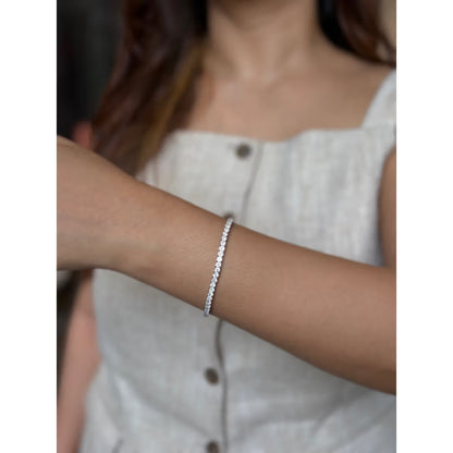 Silver Elastic Tennis Bracelet