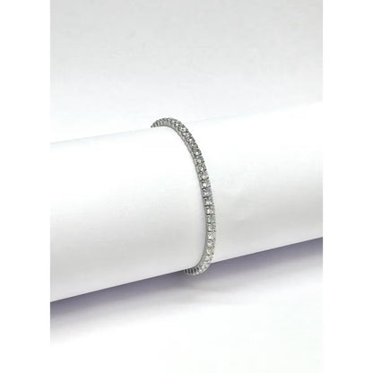 Silver Elastic Tennis Bracelet