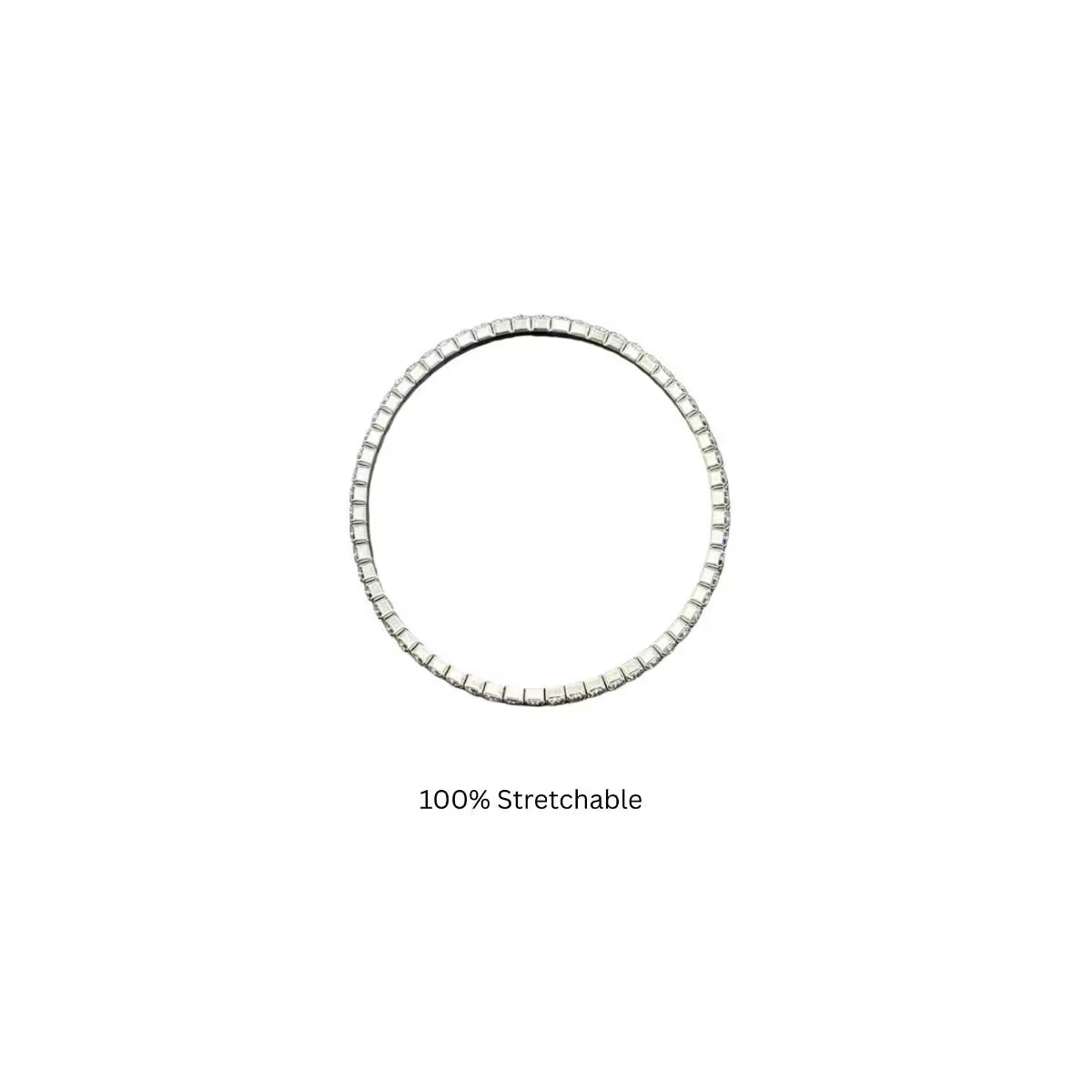 Silver Elastic Tennis Bracelet