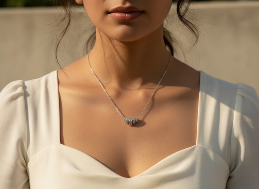 Silver Harmony Multi-Band Necklace