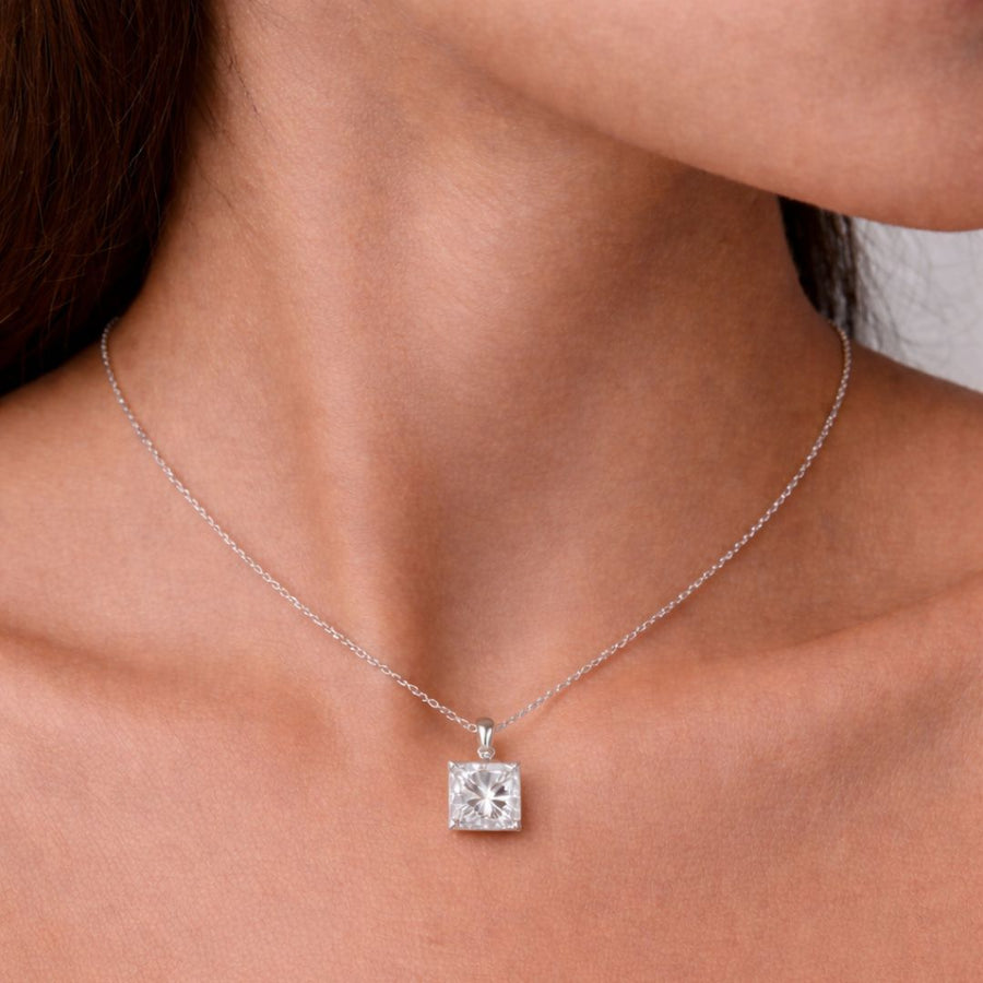 Square Solitaire Necklace