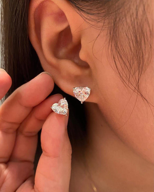Eternal Heart Solitaire Studs