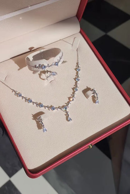 Blue Zirconia Bridal Set