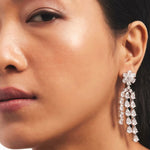 Opulent Bloom Triple-Layer Necklace & Chandelier Earrings Set