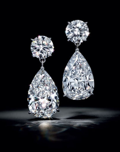 Pear Drop Silver Danglers