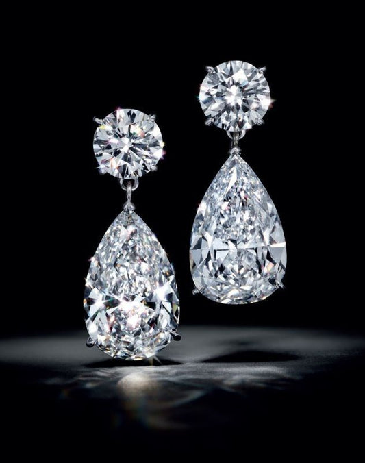 Pear Drop Silver Danglers