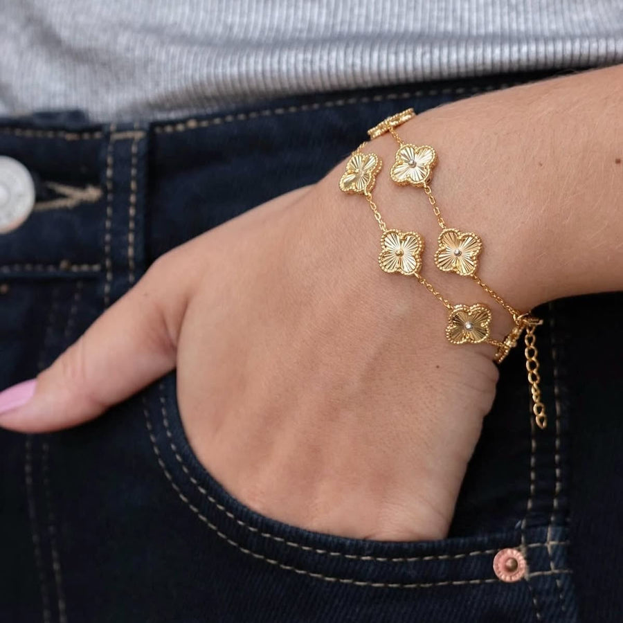 Aurelia Clover Bracelet - Golden