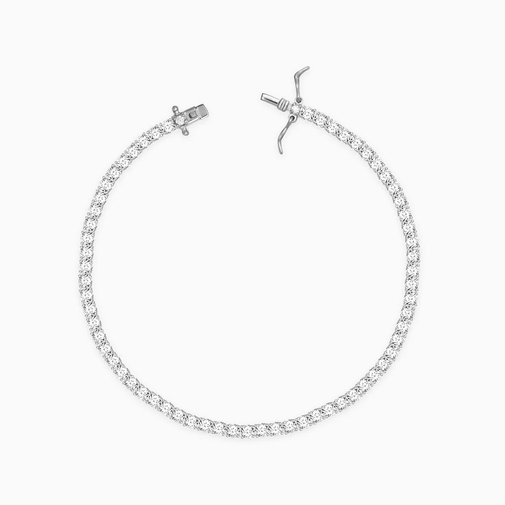 Silver Zircon Tennis Bracelet