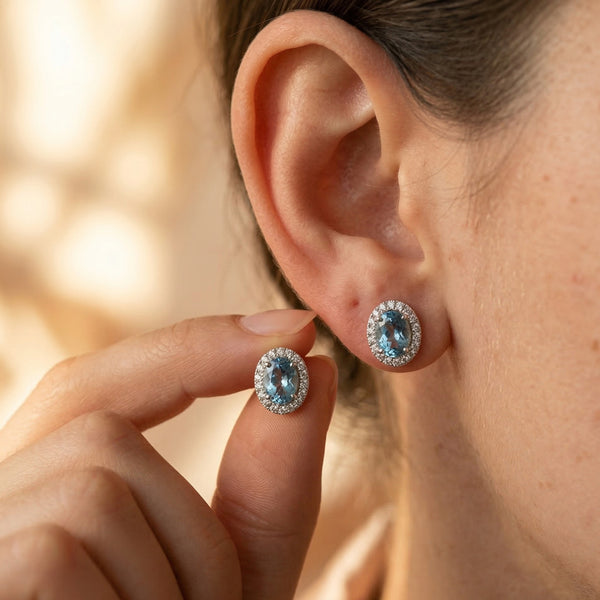 Celeste Aquamarine Studs