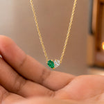 Emerald Heart Toi Et Moi Necklace