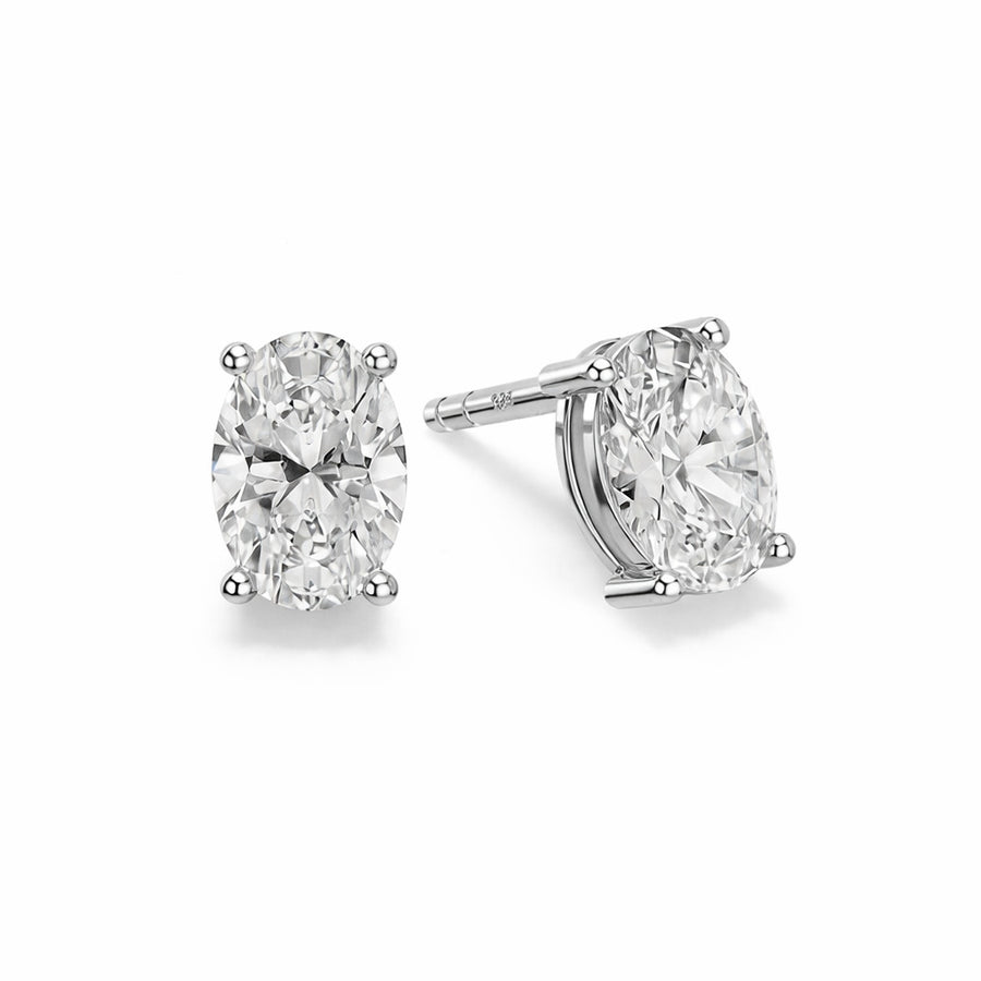Classic Oval Solitaire Studs
