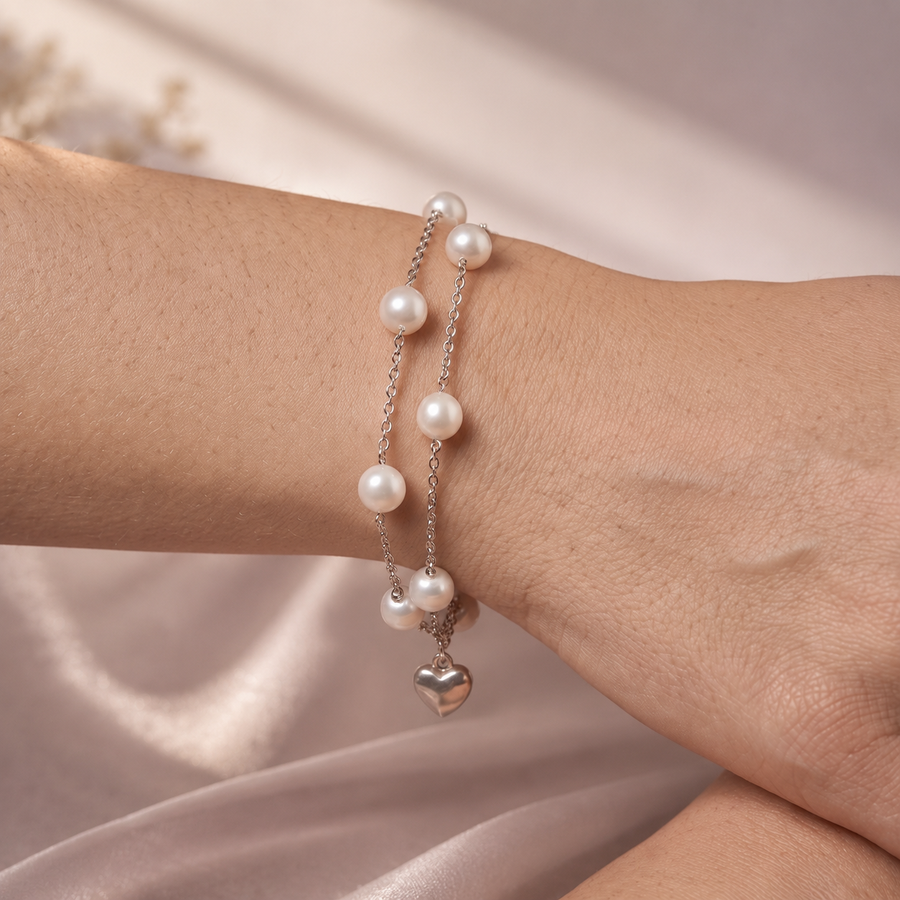 Dual Line Pearl Bracelet