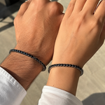 Unisex Black Zircon Tennis Bracelet