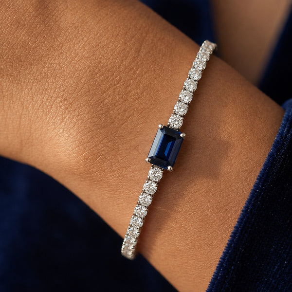 Emerald Centre Stone Tennis Bracelet
