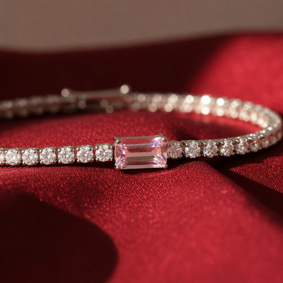 Emerald Centre Stone Tennis Bracelet