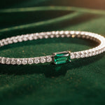 Emerald Centre Stone Tennis Bracelet