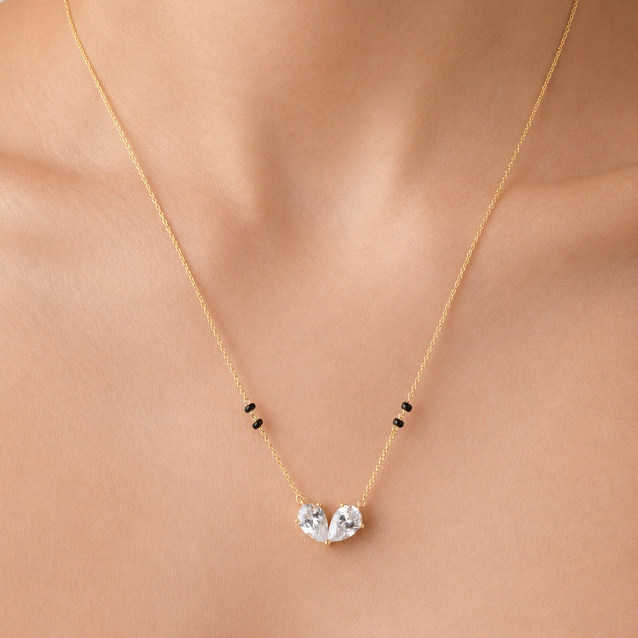 Twin Pear Mangalsutra Necklace