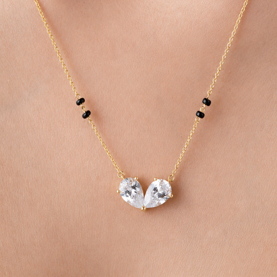 Twin Pear Mangalsutra Necklace