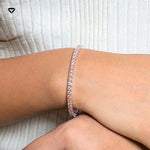 Delicate Pink Tennis Bracelet
