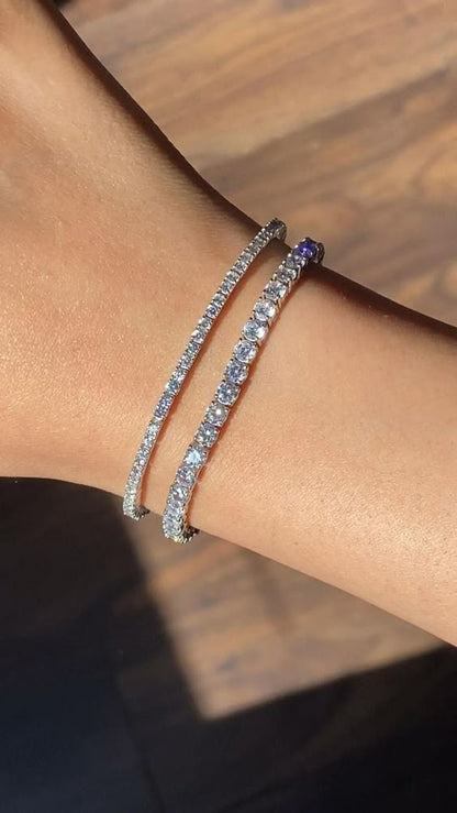 Silver Zircon Tennis Bracelet
