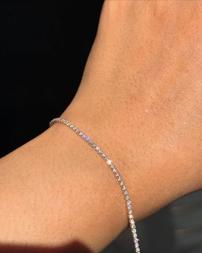 Silver Zircon Tennis Bracelet