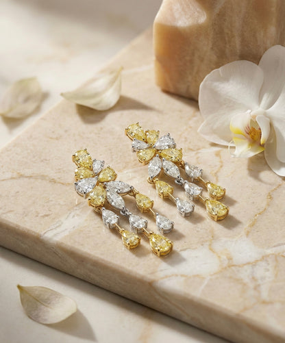 Golden Cascade Earrings