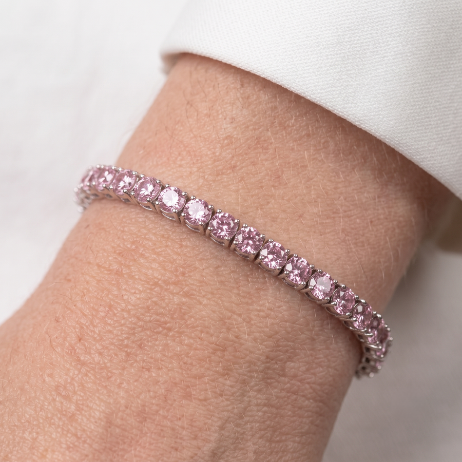 Pink Tennis Bracelet - 3.5 mm