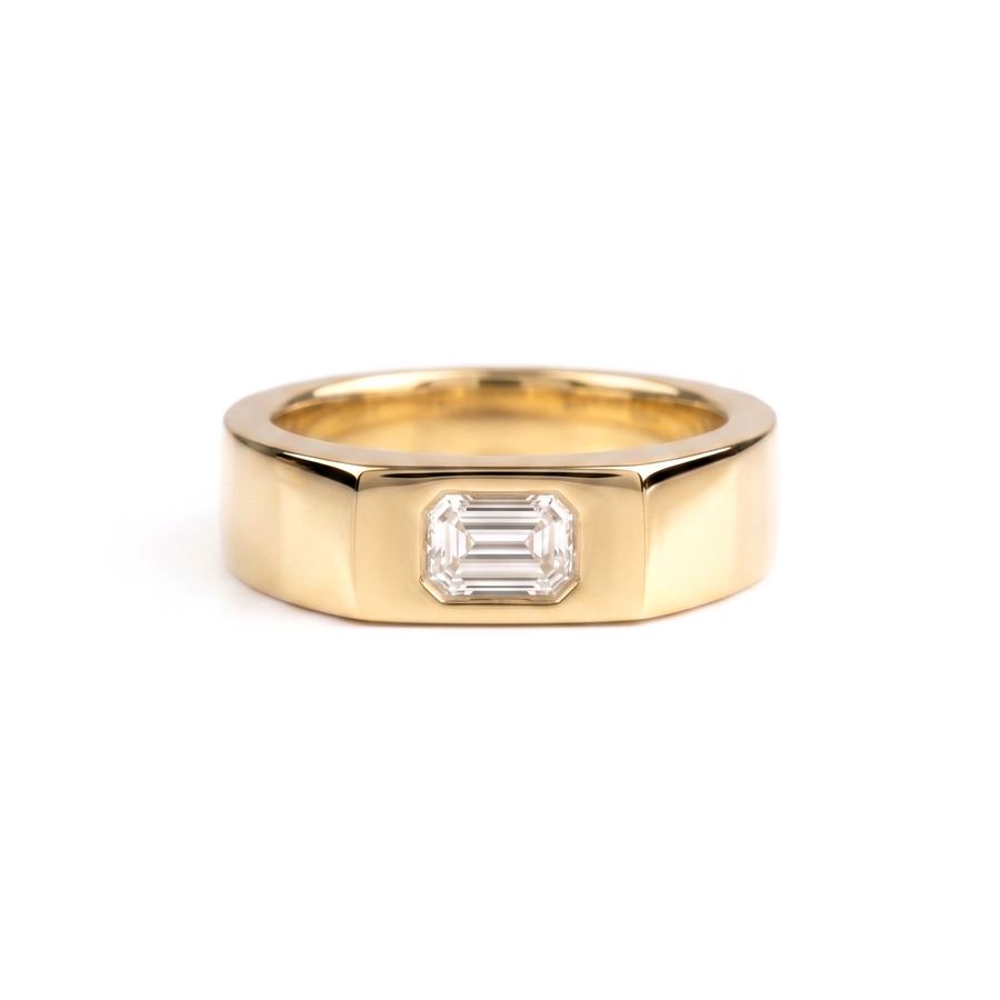 Emerald Band Ring