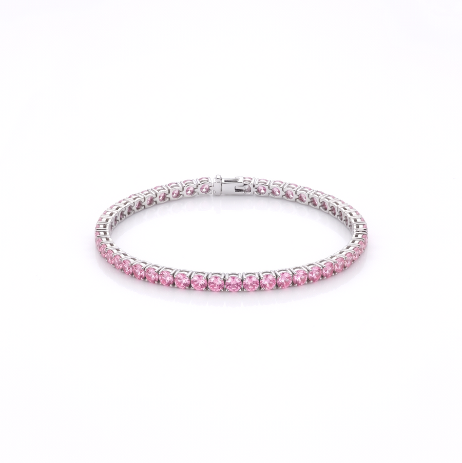 Pink Tennis Bracelet - 3.5 mm