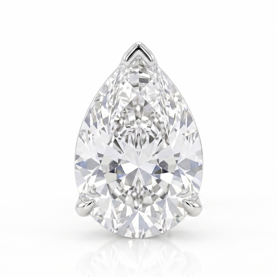 Classic Pear Solitaire Studs