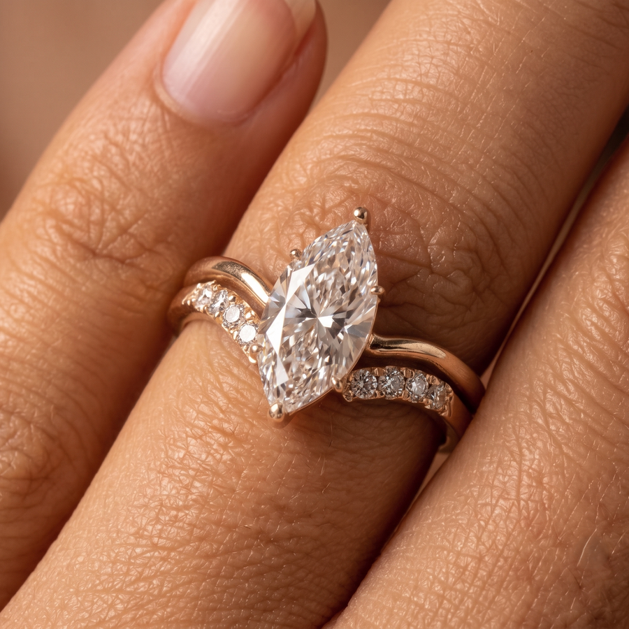 Duo marquise ring