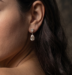 Pear Drop Cascade Silver Dangler