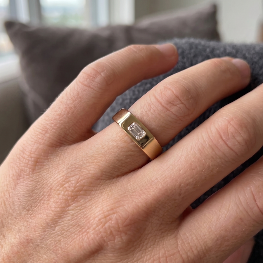 Emerald Band Ring