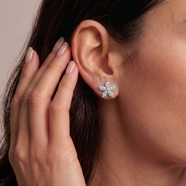 Classic Flower Solitaire Studs