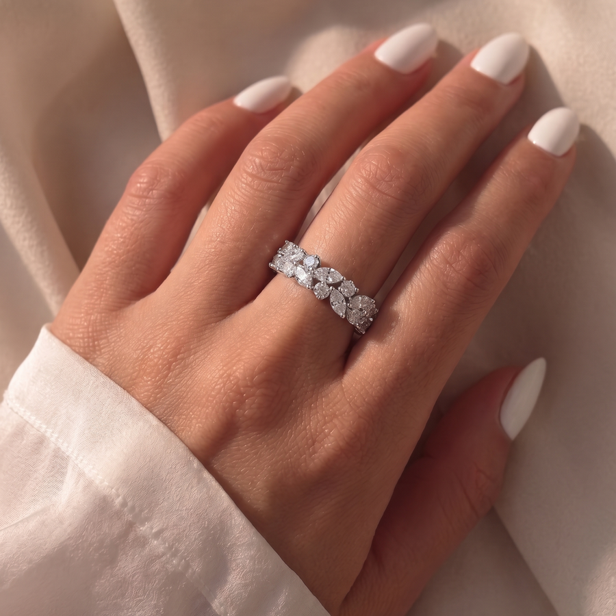 Pear Band Ring