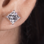 Radiant Square Solitaire Studs