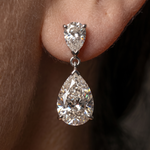 Pear Drop Cascade Silver Dangler