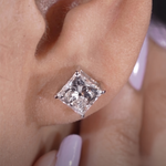 Radiant Square Solitaire Studs
