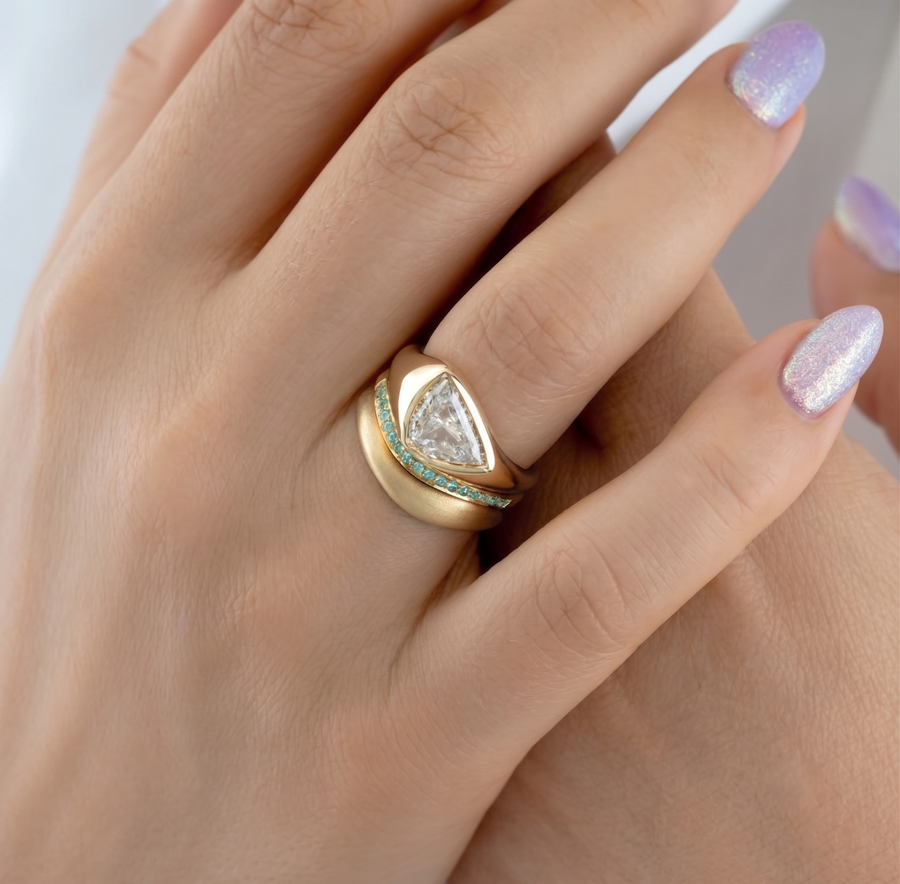 Bezel Dome Stack Ring
