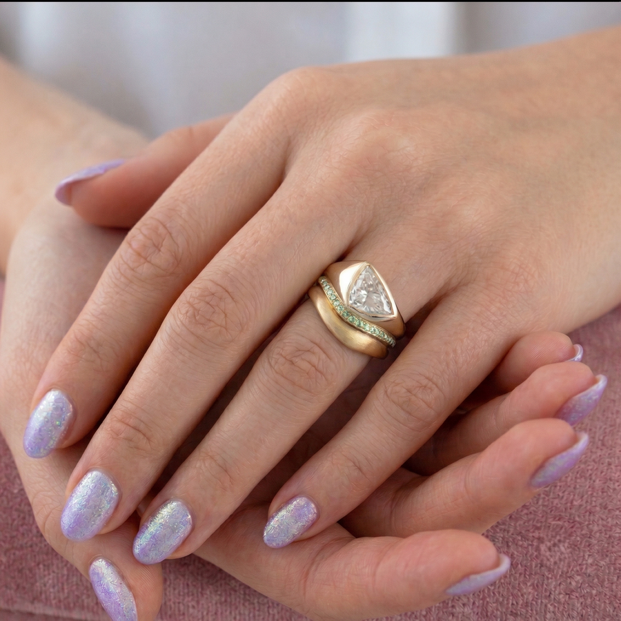 Bezel Dome Stack Ring