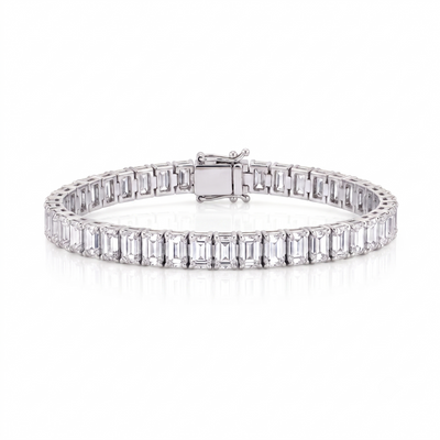 Emerald Cut Tennis Bracelet Mini Match