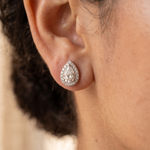 Halo Pear Studs