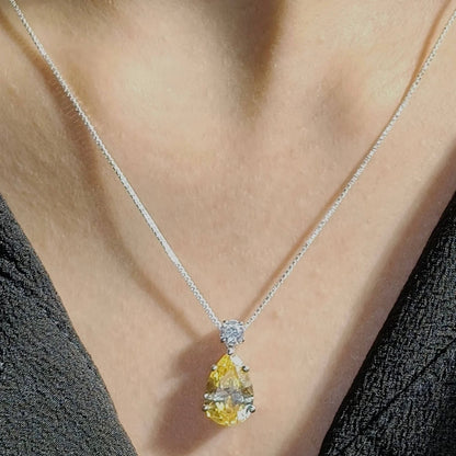 Elegant Pear Gemstone Pendant