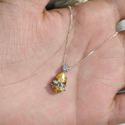 Elegant Pear Gemstone Pendant