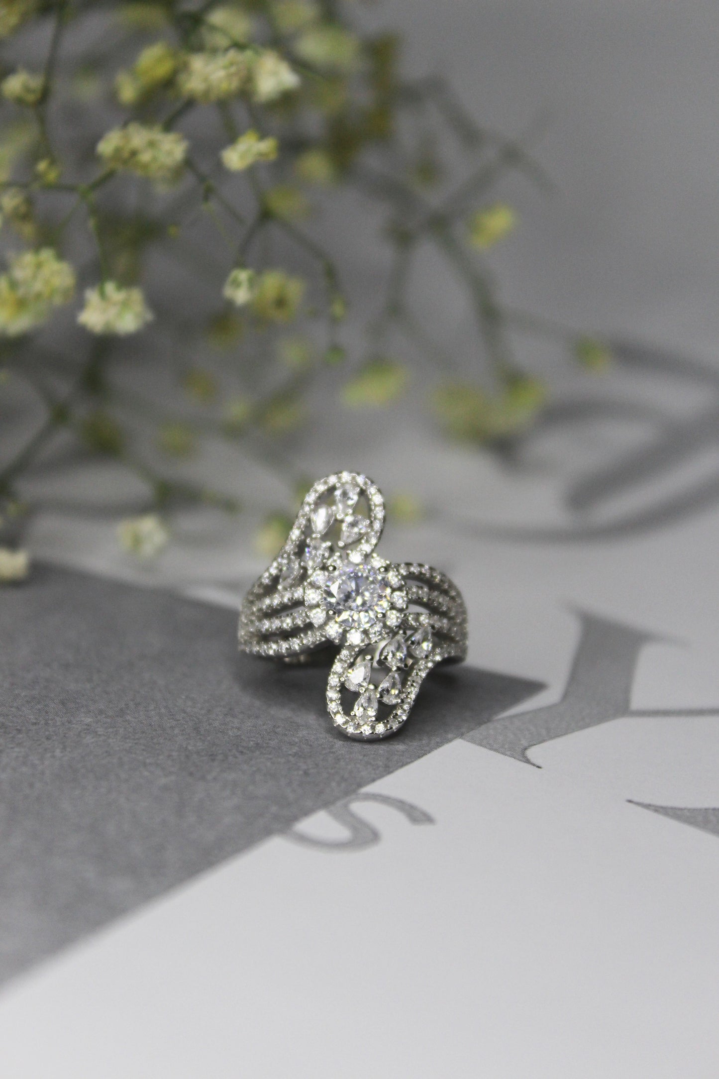 North South Swirl Ring