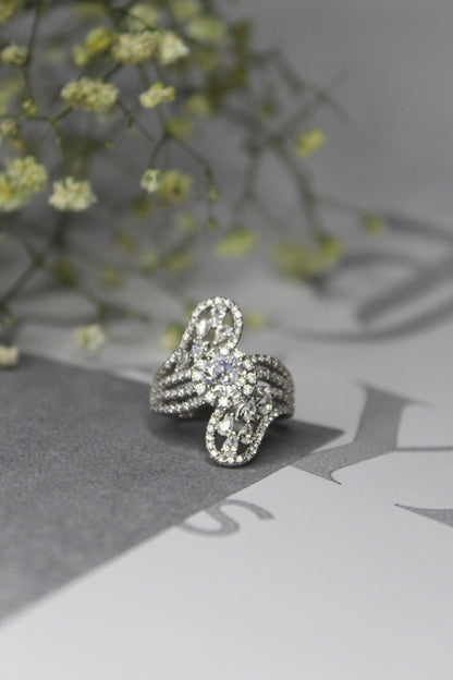 North South Swirl Ring