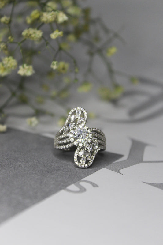 North South Swirl Ring