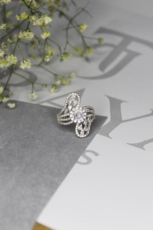 North South Swirl Ring