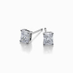 Radiant Square Solitaire Studs